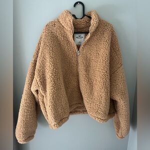 Hollister Beige Fleece Jacket